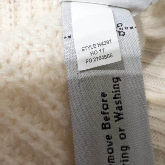 J.Crew Sweater Small New England Mock Neck Wool Tunic Sweater Ivory Cream - Picture 11 of 11